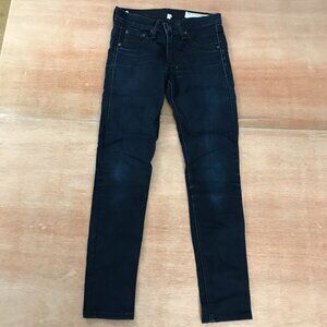 Rag & Bone Jean Legging Women Size 24 Denim Stretch Mid Rise "Midnight"